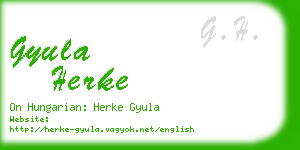 gyula herke business card